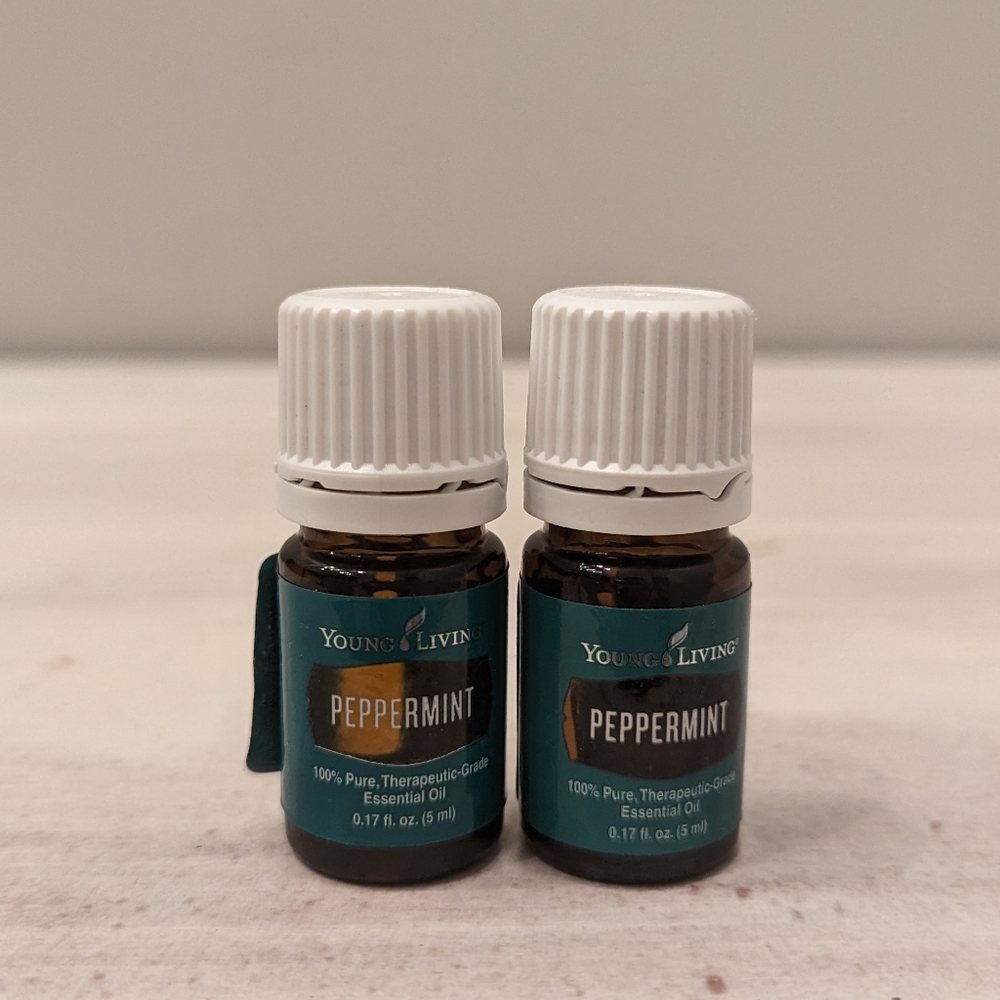 2 5 ml Young Living peppermint essential oil. New and unopened.